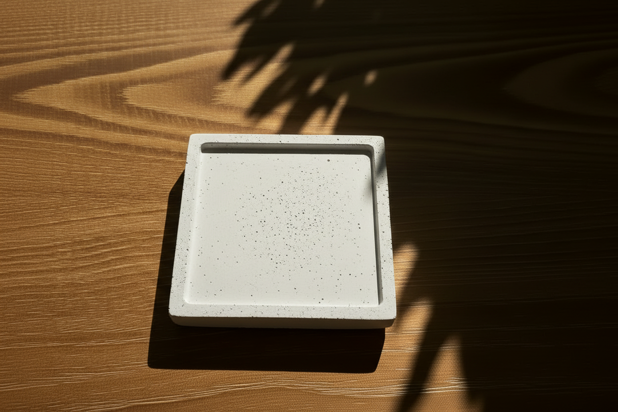 Kerzenuntersetzer in quadratischer Form