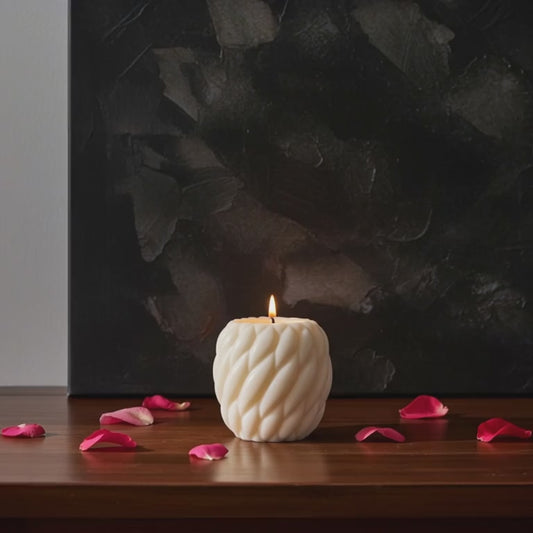 Handgemachte Soja Duftkerze mit Basic Vanille