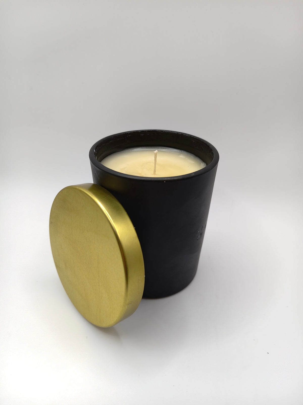 Bergers Premium Kerzen Symphony N°5 Sojawachs-Duftkerze in schwarzem Glas mit goldenem Deckel